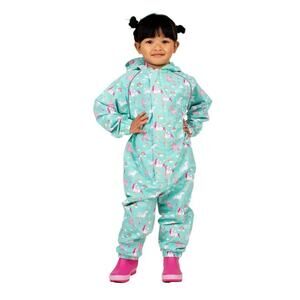 Jan & Jul unicorn print fleece lined waterproof rain suit